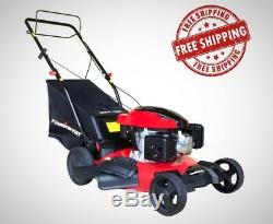 PowerSmart 21 In. 3 In 1 161cc Gas Self Propelled Walk Behind Lawn Mower New