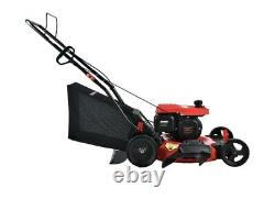 PowerSmart 21 Inch 3-In-1 Gas Walk Behind Push Lawn Mower with 8 Rear Wheel New