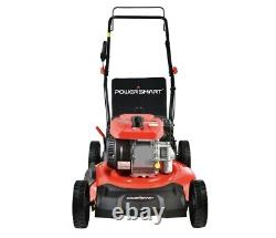 PowerSmart 21 Inch 3-In-1 Gas Walk Behind Push Lawn Mower with 8 Rear Wheel New