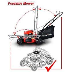 PowerSmart 21-in 3-in-1 Lawn Mower Easy Gas Push Start in Adjustable Height