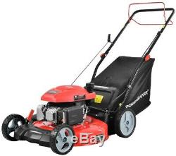 PowerSmart DB8621S Gas Lawn Mower 21 in. 3-in-1 Self Propelled Walk Behind Grass