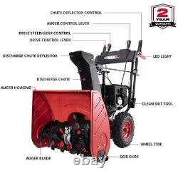 PowerSmart Db7109A 24 in. Two-Stage Electric Start 212CC Self Propelled Gas Snow