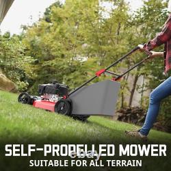 PowerSmart Gas Self-Propelled Lawn Mower, 21 Steel Deck, 170cc, 3-IN-1 Mowing