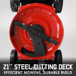 PowerSmart Gas Self-Propelled Lawn Mower, 21 Steel Deck, 170cc, 3-IN-1 Mowing