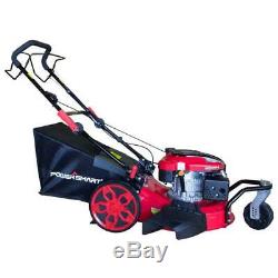 PowerSmart Lawn Mower Walk Behind Self Propelled Durable Steel Deck Gas 20 in