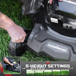 PowerSmart Push Lawn Mower Gas Powered 4-Stroke Engine withBag, Adjustable Heights