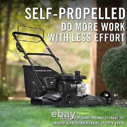 PowerSmart Self Propelled Lawn Mower Gas Powered 21 Inch 209CC Engine 3-in-1