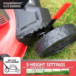 PowerSmart Self Propelled Lawn Mower Gas Powered 21 Inch 209cc 4-Stroke Engine