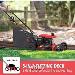 Power Smart 21-inch 3-in-1 Gas Powered Self-Propelled Lawn Mower with 209cc Engi