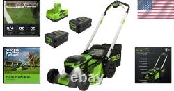 Powerful 60V Self-Propelled Mower 21 Cutting Width, LED Lights & Waterproof