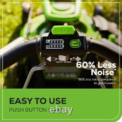 Powerful 60V Self-Propelled Mower 21 Cutting Width, LED Lights & Waterproof