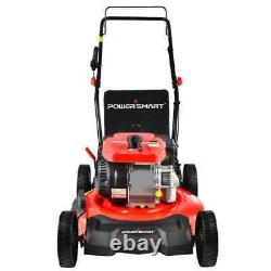 Powersmart 209CC Engine 21 3-In-1 Gas Powered Push Lawn Mower 8 Rear Wheel New