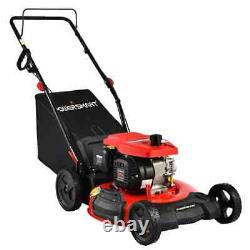 Powersmart 209CC Engine 21 3-In-1 Gas Powered Push Lawn Mower 8 Rear Wheel New