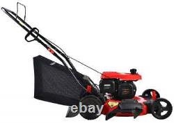 Powersmart 209CC Engine 21 3-In-1 Gas Powered Push Lawn Mower 8 Rear Wheel New