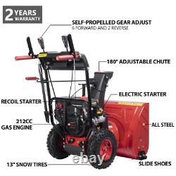 Powersmart 24 in. Two-Stage Electric Start 212CC Self Propelled Gas Snow Blower