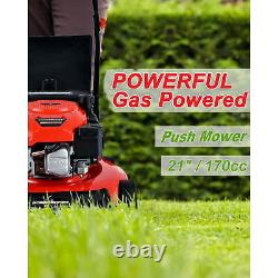 Powersmart DB2194PR 21 3-In-1 Gas Push Lawn Mower 170Cc with Steel Deck