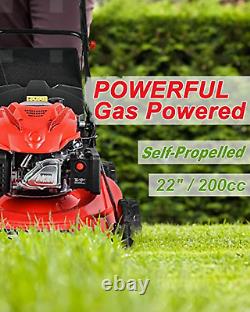 Powersmart DB9422SR 22 3-In-1 Gas Self Propelled Lawn Mower