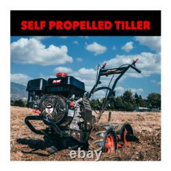 Pulsar 212cc 20 Inch Gas Powered Forward and Reverse Controls Rear Tine Tiller