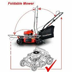 Push Lawn Mower Gas Powered Adjustable Levels Discharge Option 170 cc Engine