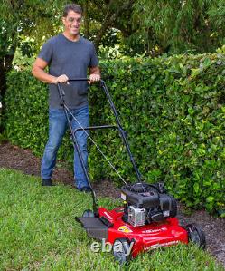 Push Lawn Mower Gas Self Propelled Lightweight Adjustable Height 5 Position 20