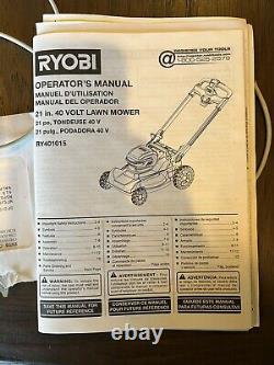 RYOBI 40V 21 SELF-PROPELLED MULTI-BLADE MOWER Model RY401015