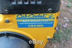 Real Cub Cadet 9 horsepower Self propelled Chipper Shredder Leaf Vacaum CSV260