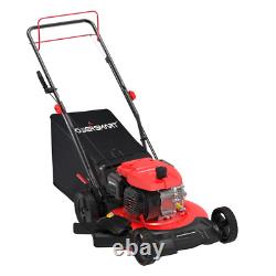 Self Propelled Lawn Mower Gas Powered, 21 Inch Walk-Behind Gas Lawn Mower with 2