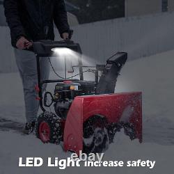 Snow Blower 24 Inch Snow Blower Gas Powered, 2-Stage 212Cc Engine with Electri