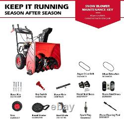 Snow Blower 24 Inch Snow Blower Gas Powered, 2-Stage 212Cc Engine with Electri