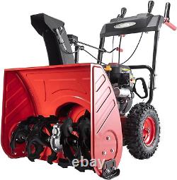 Snow Blower 24 Inch Snow Blower Gas Powered, 2-Stage 212Cc Engine with Electri