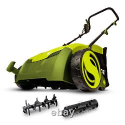 Sun Joe Electric Lawn Dethatcher + Scarifier With Collection Bag, 13-inch 12-Amp