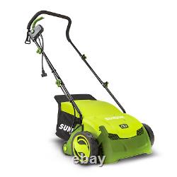 Sun Joe Electric Lawn Dethatcher + Scarifier With Collection Bag, 13-inch 12-Amp