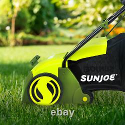Sun Joe Electric Lawn Dethatcher + Scarifier With Collection Bag, 13-inch 12-Amp