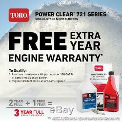 Toro Power Clear 721 R 21 in. 212 cc Single-Stage Self Propelled Gas Snow Blower