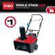 Toro Single-stage Gas Snow Blower 21 212cc Self-propelled With Electric Start