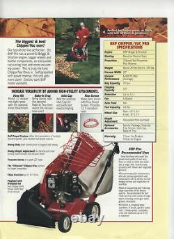 Troy-Bilt 8hp self propelled heavy duty Chipper/Vac, Gardenway Co mint condition