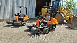 Two Jacobsen Eclipse 322 Hybrid Electric Riding Greens Mowers 2014 and 2015
