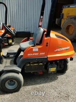 Two Jacobsen Eclipse 322 Hybrid Electric Riding Greens Mowers 2014 and 2015