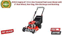 US push Mover Lawn Mower PowerSmart 209CC engine 21 3-in-1 Gas DB2194SH New