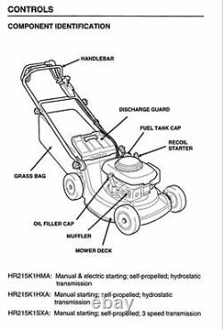 Vintage Genuine Honda HR215 HR215HMA Lawn Mower