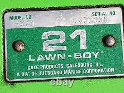 Vtg 1978 LAWN-BOY CARBURETOR 21 SELF PROPELLED LAWN MOWER MODEL 8270 LAWN BOY