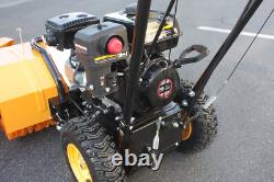 Walk Behind Snow Dust Sweeper Broom Lawn Gravel Turf Driveway By 6.5HP Gas Power