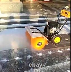 Walk Behind Snow Dust Sweeper Broom Lawn Gravel Turf Driveway By 6.5HP Gas Power