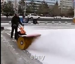 Walk Behind Snow Dust Sweeper Broom Lawn Gravel Turf Driveway By 6.5HP Gas Power