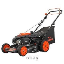 YARDMAX 3-in-1 Self Propelled Mower 22 201cc 6-Speed RWD Gas-Powered withBagger