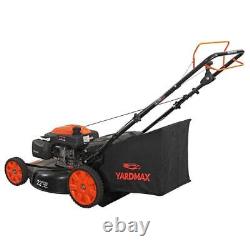 YARDMAX 3-in-1 Self Propelled Mower 22 201cc 6-Speed RWD Gas-Powered withBagger