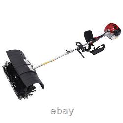 Balayeuse à main à essence 52CC pour allée, gazon artificiel et nettoyage de la neige