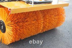 Balayeuse de pelouse, de neige et de gazon à traction arrière de 6,5 HP avec collecteur de poussière et BROSSE SUPPLÉMENTAIRE