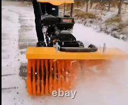 Balayeuse de pelouse, de neige et de gazon à traction arrière de 6,5 HP avec collecteur de poussière et BROSSE SUPPLÉMENTAIRE