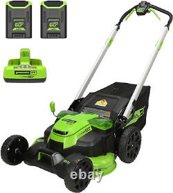 Greenworks 60V 25 Tondeuse sans fil (Autopropulsée) Lumières LED + Aluminium H